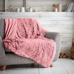GC GAVENO CAVAILIA Fleecedeken, bankovertrek, wollig dekbed, warme deken, roze, 150 x 200 cm