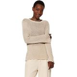 Trendyol Pull droit à manches longues pour femme, stone, S