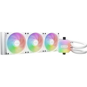be quiet! Light Loop 360 mm witte waterventilator voor sterk overklokte systemen, 3 x Light Wings LX 120 mm PWM High Speed ARGB elegant ARGB koelblok met ARGB PWM-hub,