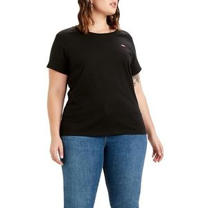 Levi's Perfect Crew, dames-T-shirt, zwart (Mineral Black 0001), XXX-Large (maat fabrikant: 3X), zwart (Mineral Black 0001)