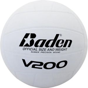 Baden | V200 | Rubber | Volleybal voor binnen en buiten | Alle leeftijden | Officiële maat 5 | Wit