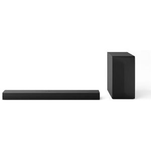 LG S60T Smart soundbar, 340 W, 3.1-kanaal, Dolby Digital en DTS surround sound, brede connectiviteit, HDMI, Bluetooth, USB, optische ingang, zwart