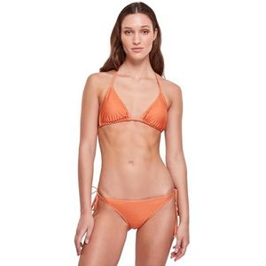 Urban Classics Gerecycleerde driehoekige bikini voor dames, bikiniset voor dames, 1 stuk, Vintage oranje