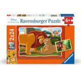 Ravensburger Kinderpuzzel 12001029 - De koning van de leeuwen - 2 x 24 stukjes Disney puzzel voor kinderen vanaf 4 jaar