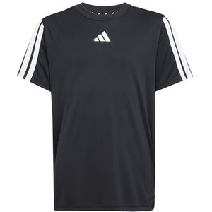 adidas Garçon TRAIN ESSENTIALS 3-STRIPES T-SHIRT, black/white, 7-8 Years