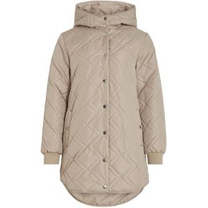 VILA Vijade L/S Damesjas met capuchon, Doeskin