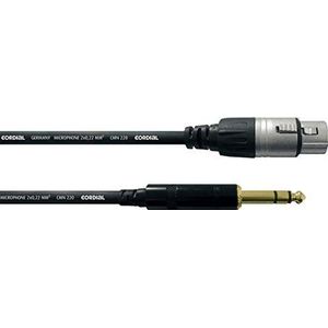 CORDIAL XLR stereo audiokabel vrouwelijk/stereo jack 6 m