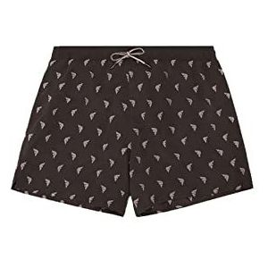 Emporio Armani Men's All Over Embroidery Eagle Boxer Shorts Swim Trunks Heren, Dark Land, 31 W, Dark Land