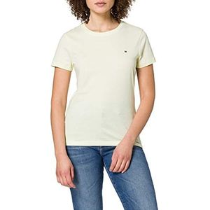 Tommy Hilfiger sportshirt dames ronde hals, citroen geroestd