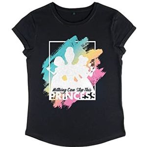 Disney Prinsessen T-shirt met rollawaai voor dames, zwart, maat M, zwart.