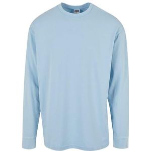 Urban Classics T-shirt à manches longues Boxy pour homme, délavé et acide, disponible dans de nombreuses couleurs, tailles S à 5XL, Bleu baltique, S