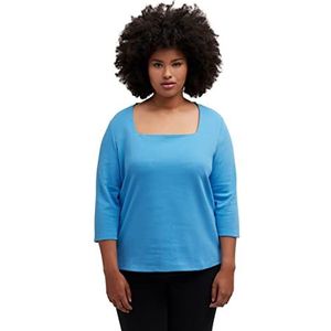 Ulla Popken Sweat-shirt pour femme, bleu acier, 56-58