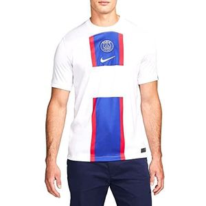 Nike T-Shirt PSG White/Old Royal/White XL, wit/koningsblauw/wit
