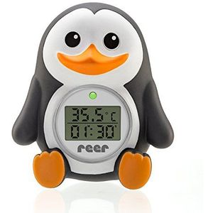 Reer thermometer voor badybadje met schattig onderwaterwereldmotief, badthermometer, pinguïn