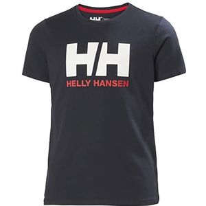 Helly Hansen Logo SS T-shirt, uniseks, kinderen, blauw, 16 jaar, Blauw