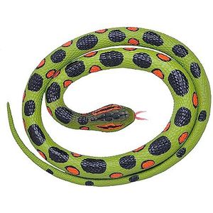Wild Republic Anaconda 20774 kleine rubberen slang, 117 cm, groen en oranje