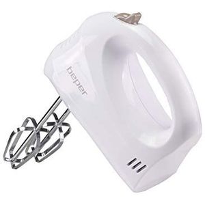 Beper BP.304 elektrische handmixer en roerder, 150 W, 70 decibel, ABS / chroomstaal, 5 snelheden - wit