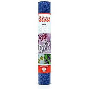 Siser® Vinyl voor warmteoverdracht, glitter koningsblauw, 50 x 30 cm