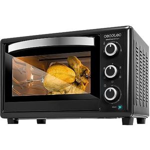 Cecotec Bake & Toast 3090 Black Gyro Convectie-oven met braadpan, 30 l, 1500 W, 5 bedrijfsmodi, gelijkmatig koken, binnenverlichting, dubbele glazen deur