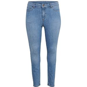 Kaffe Curve Kcena Flora Long Jeans Femme, Light Blue Denim, 46 grande taille