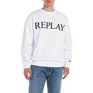 Replay Sweat-shirt pour homme, 001 blanc., S