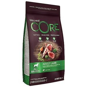 Wellness CORE Adult Lamb, Droogvoer voor honden, hypoallergeen droogvoer voor een gezonde spijsvertering, graanvrij, hoog vleesgehalte, lam, 1,8 kg