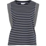 VILA Viveriana O-hals S/L Top Viveriana ronde hals S/L dames (1 stuk), marineblauw blazer, XL