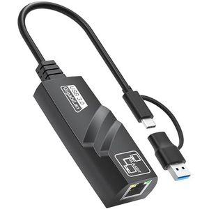 Gigabit USB A/C Ethernet-adapter voor MacBook, iPad Pro en meer. 10/100/1000 Mbps RJ45 draadloze RJ45 LAN-adapter voor ultieme connectiviteit