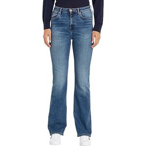 Tommy Hilfiger Bootcut Hw Leo Jeansbroek voor dames, Meerkleurig/luipaardprint