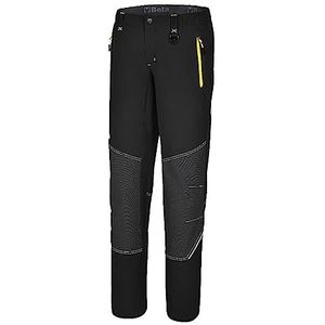 BETA 7610N - Pantalon de travail de randonnée en tissu élastique avec renforts au niveau des genoux et du dos, en 90% nylon, taille élastique, deux poches à la taille et une poche arrière - Noir,