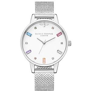 Olivia Burton Dameshorloge Demi Silver Mesh Armband, armband