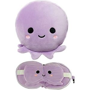 Puckator Octopus Relaxeazzz pluche reiskussen 2-in-1 - octopus