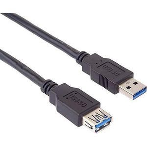 PremiumCord USB 2.0 kabel USB A 3.0, 5 m, zwart