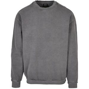 Urban Classics Heren sweatshirt met ronde hals van dikke badstof, Bruin