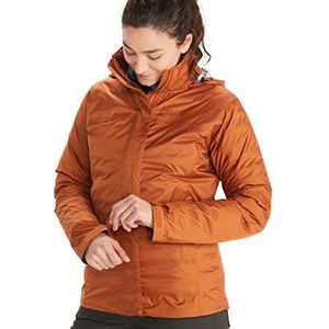 Marmot Lichte waterdichte jas met capuchon, winddicht en ademend, ideaal voor hardlopen en wandelen, dames, koper, XL, Koper