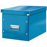 Leitz WOW Click & Store 61080036 kubusvormige opbergdoos met handgrepen voor Kallax plank, blauw