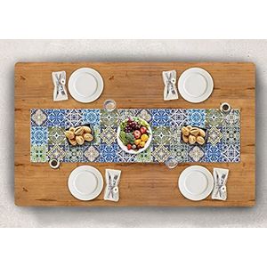 Vilber, Vinyl tafelloper (30,5 x 120 x 0,22 cm), vuilafstotend, antislip en hittebestendig, combineerbaar met placemats en loper LISBOA.2638 01