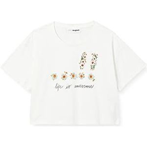 Desigual TS_Swanson T-shirt voor meisjes, Wit.