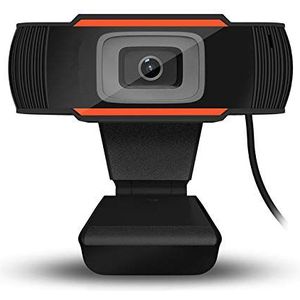 ZHUTA Webcam Full HD 720p webcam helder stereogeluid met micro USB webcam aansluiting, mini-camera, plug & play voor pc/computer/Mac/laptop