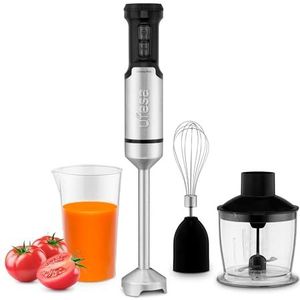 Ufesa Galaxy Max Staafmixer, vermogen 1200 W, bediening met 24 snelheden + turbo, 4 zeer efficiënte messen, ergonomisch en spatwaterdicht design, accessoires inbegrepen, BPA-vrij