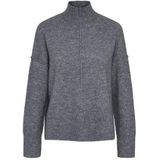 Yas Balis Ls High Neck Knit S. Noos, Mélange de gris moyen., XL