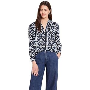 Street One A344657 Damesblouse met print, Donkerblauw