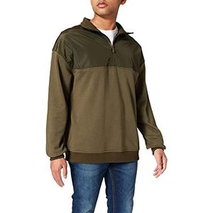 Urban Classics Military Troyer Pullover, groen (Olive 00176), X-Large Heren, Olijf
