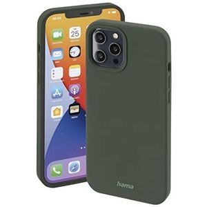 Beschermhoes voor iPhone 12 Pro, compatibel met MagSafe Hama MagCase Finest Feel Pro voor Apple (magnetische beschermhoes voor opladen met inductie, beschermt stoten en krassen, van zijdeachtig mat TPU), groen