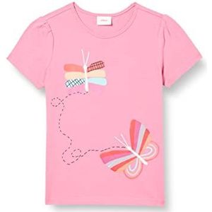 s.Oliver T-shirt met korte mouwen en korte mouwen voor meisjes, Roze