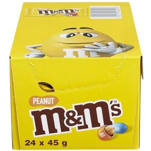 M&M'S Peanut chocolademix met pindakern, 24 verpakkingen (24 x 45 g)