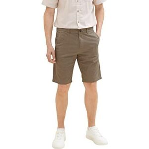 TOM TAILOR Heren bermuda shorts 1035037, 31258 - marineblauw beige minimaal