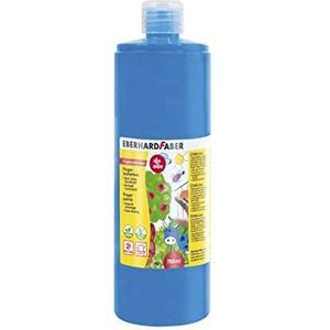 Eberhard Faber 578951 EFA Color vingerverf in de fles, kleur ftalo blauw, inhoud 750 ml, sneldrogend en wasbaar, om te mengen en voor creatief plezier