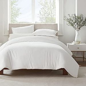 SERTA Simply Clean 3-delige beddengoedset zacht, hypoallergeen, vuilafstotend, wit, tweepersoonsbed / groot bed