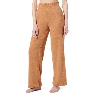 Dagi Pantalon de pyjama en chenil pour femme - Taille normale, camel, M